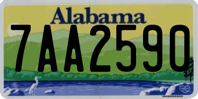 AL license plate 7AA2590