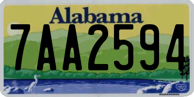 AL license plate 7AA2594