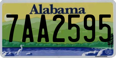 AL license plate 7AA2595