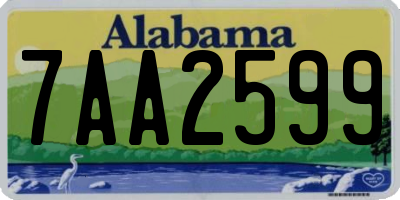 AL license plate 7AA2599