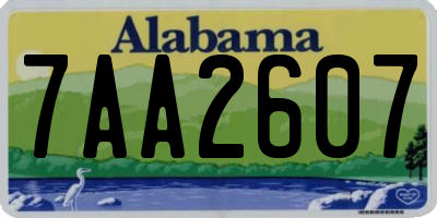 AL license plate 7AA2607