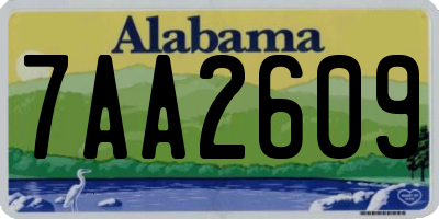 AL license plate 7AA2609