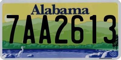 AL license plate 7AA2613