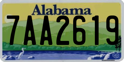 AL license plate 7AA2619