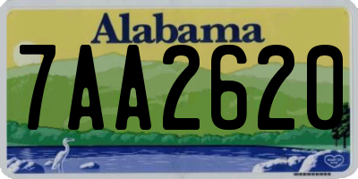 AL license plate 7AA2620