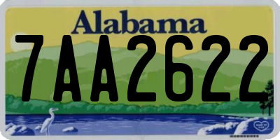 AL license plate 7AA2622