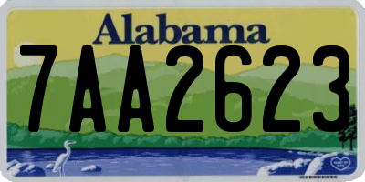 AL license plate 7AA2623