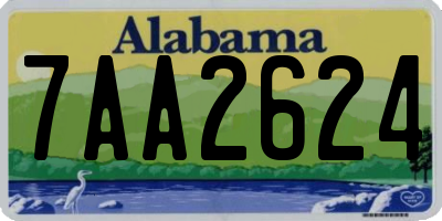 AL license plate 7AA2624