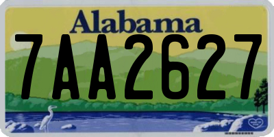 AL license plate 7AA2627