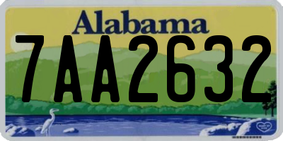AL license plate 7AA2632