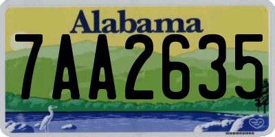 AL license plate 7AA2635