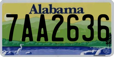 AL license plate 7AA2636