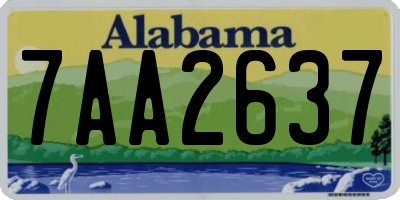 AL license plate 7AA2637