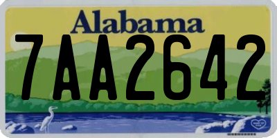 AL license plate 7AA2642