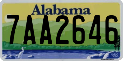 AL license plate 7AA2646