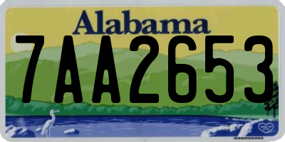 AL license plate 7AA2653