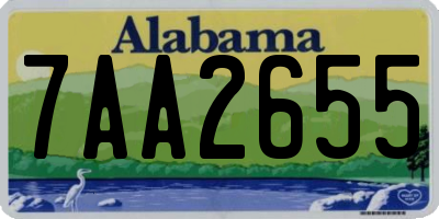 AL license plate 7AA2655