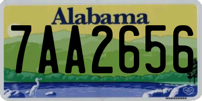 AL license plate 7AA2656