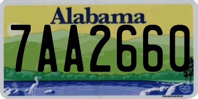 AL license plate 7AA2660