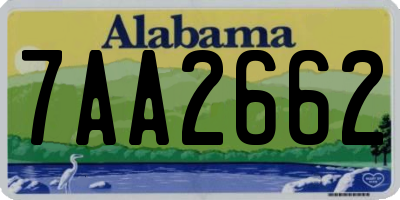 AL license plate 7AA2662