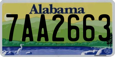 AL license plate 7AA2663
