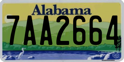 AL license plate 7AA2664