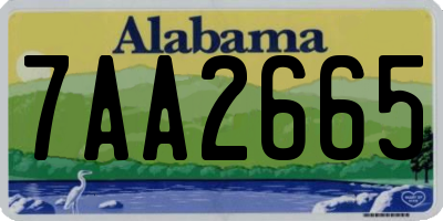 AL license plate 7AA2665
