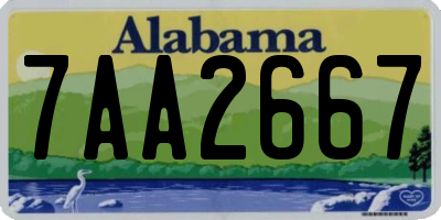 AL license plate 7AA2667