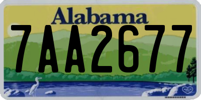 AL license plate 7AA2677