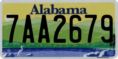 AL license plate 7AA2679