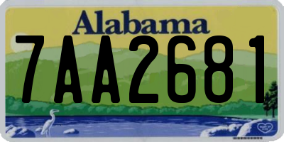 AL license plate 7AA2681