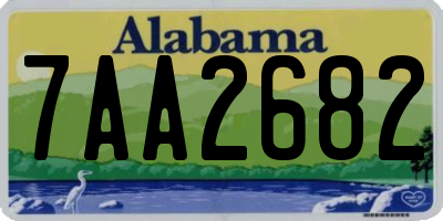 AL license plate 7AA2682