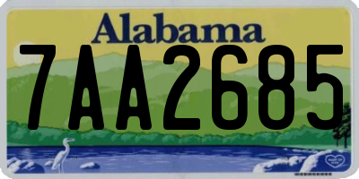 AL license plate 7AA2685