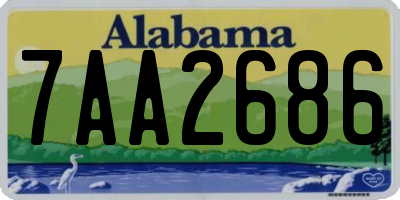 AL license plate 7AA2686