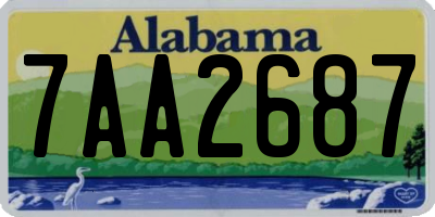 AL license plate 7AA2687