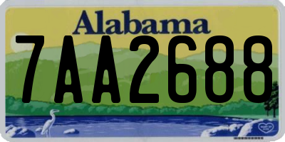 AL license plate 7AA2688