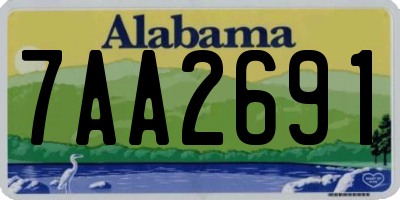 AL license plate 7AA2691