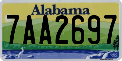 AL license plate 7AA2697