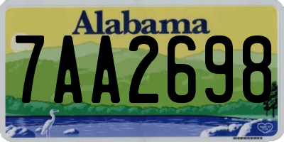 AL license plate 7AA2698
