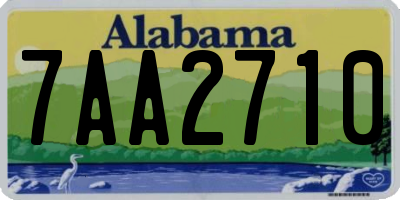 AL license plate 7AA2710