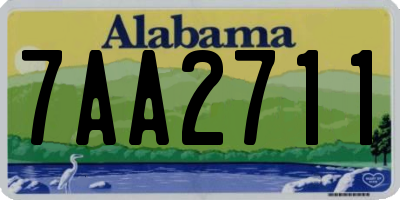 AL license plate 7AA2711