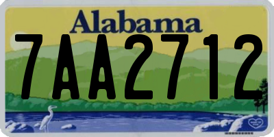 AL license plate 7AA2712