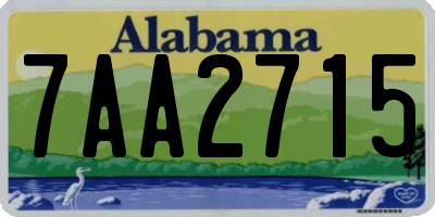 AL license plate 7AA2715