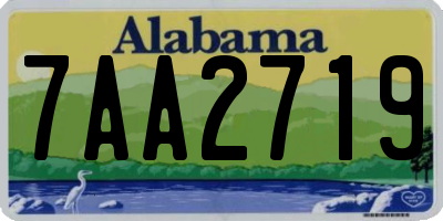 AL license plate 7AA2719