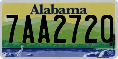 AL license plate 7AA2720