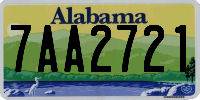 AL license plate 7AA2721