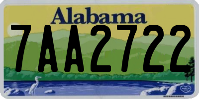 AL license plate 7AA2722