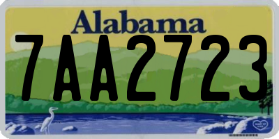 AL license plate 7AA2723