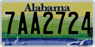 AL license plate 7AA2724