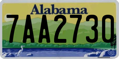 AL license plate 7AA2730